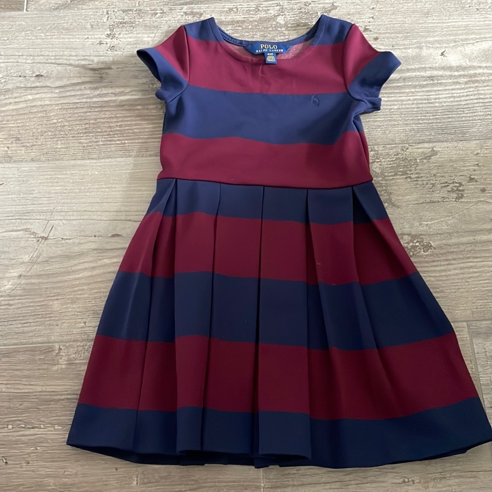 Girls polo stripped dress